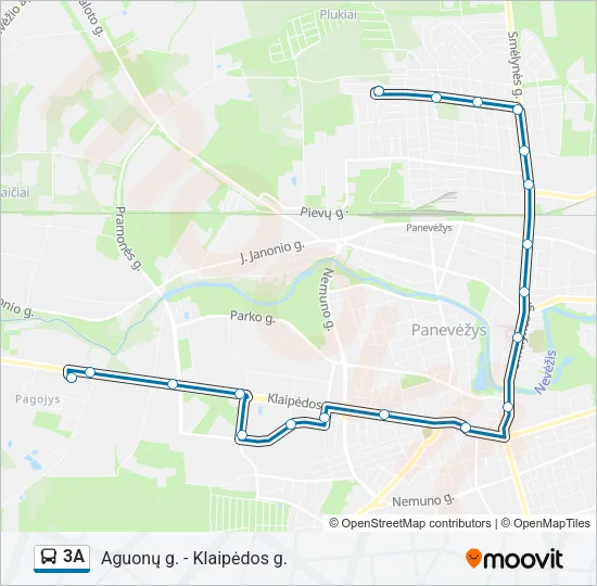 3A Bus Line Map