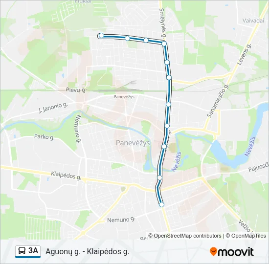 3A Bus Line Map