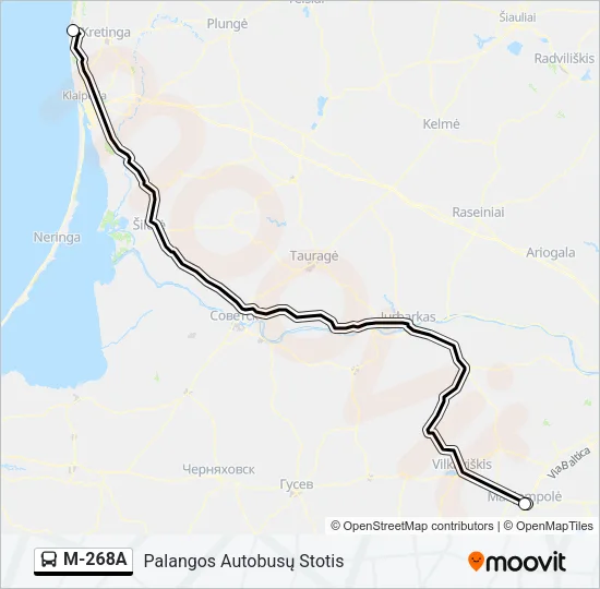M-268A Bus Line Map