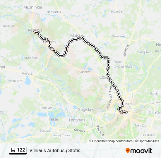 122 Bus Line Map