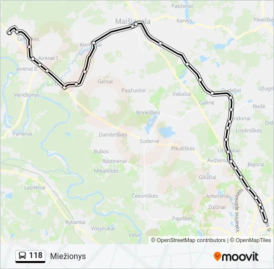 118 Bus Line Map