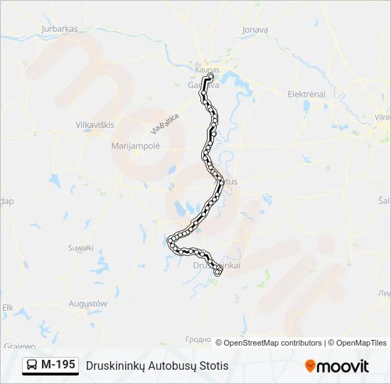 M-195 Bus Line Map