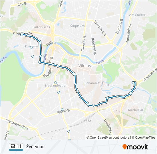 11  kelionės žemėlapis