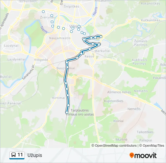11  kelionės žemėlapis