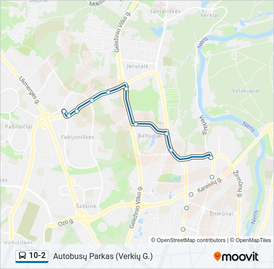 10-2  kelionės žemėlapis