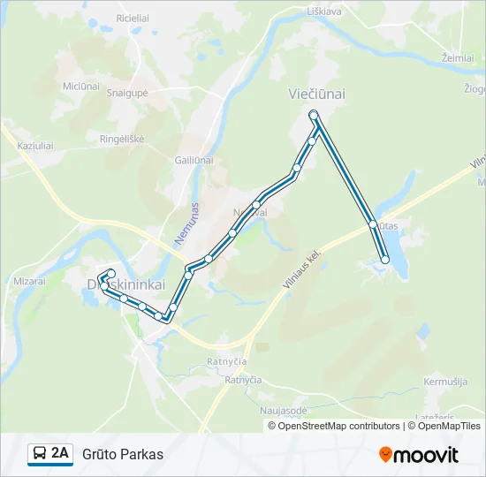 2A Bus Line Map