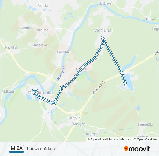 2A Bus Line Map