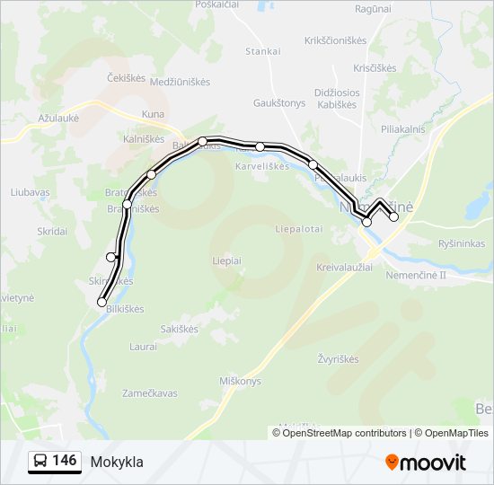 146 Bus Line Map