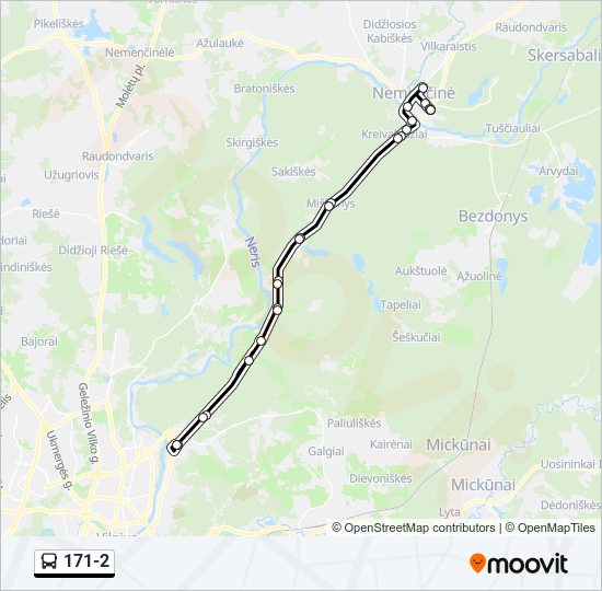 171-2 bus Line Map