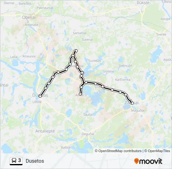 3 Bus Line Map