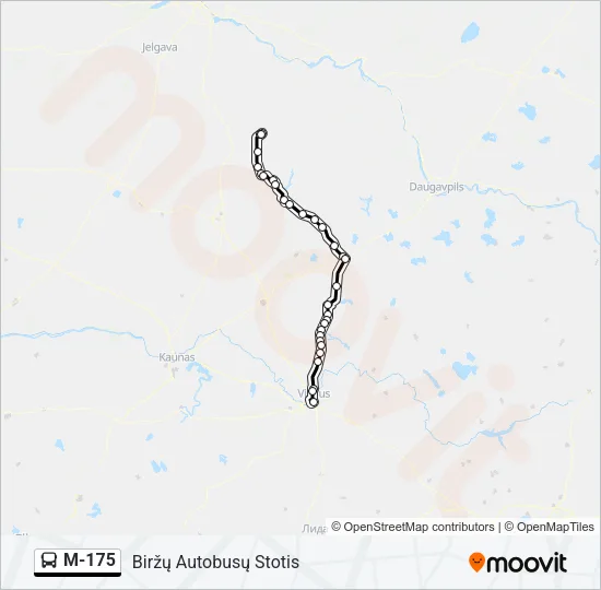 M-175 Bus Line Map