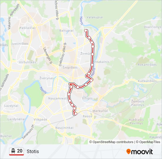 20  kelionės žemėlapis