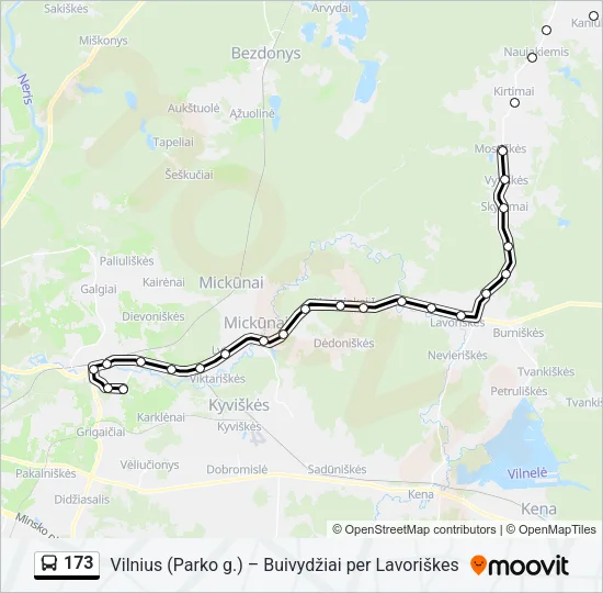 173 Bus Line Map