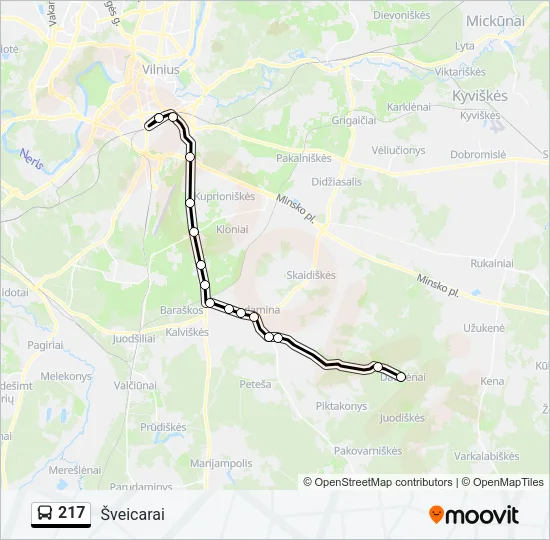 217 Bus Line Map