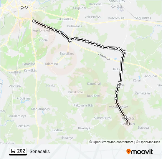 202 Bus Line Map