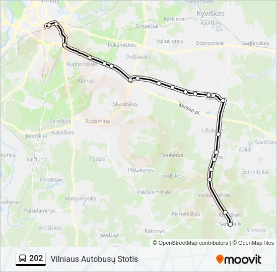 202 Bus Line Map