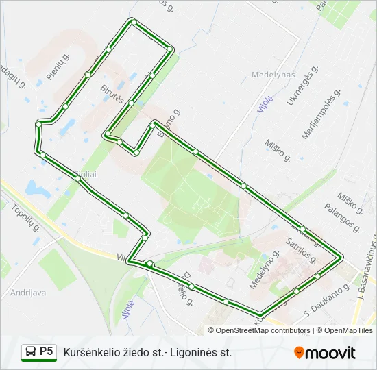 P5 Bus Line Map