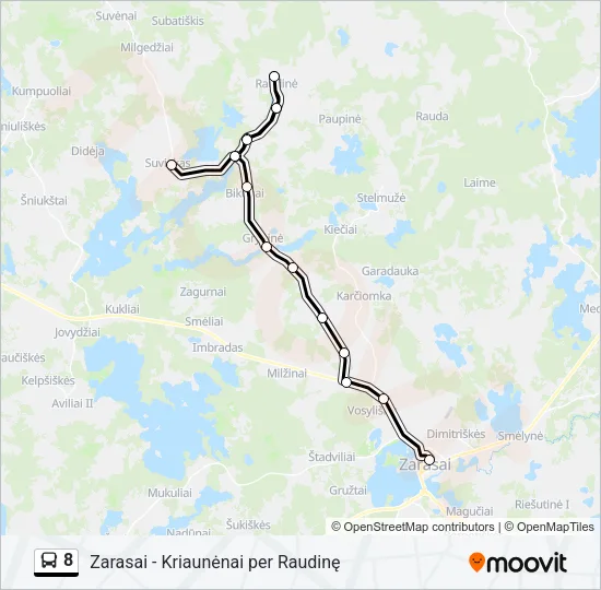 8 Bus Line Map