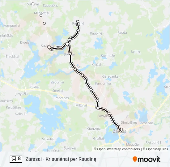 8 Bus Line Map