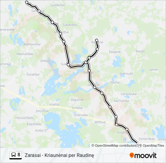8 Bus Line Map
