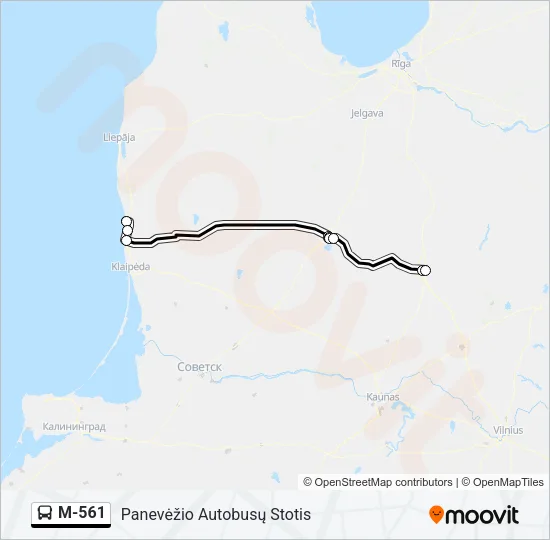 M-561 Bus Line Map