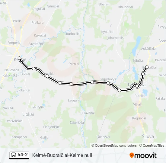 54-2 Bus Line Map