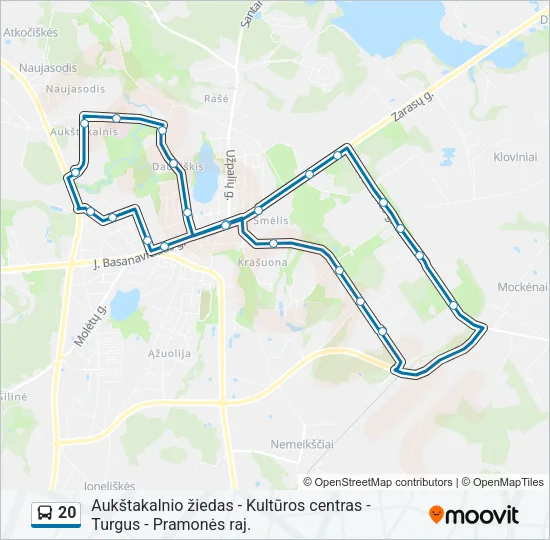 20 Bus Line Map