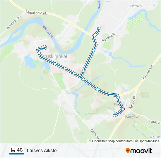 4C Bus Line Map