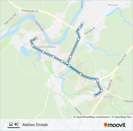 4C Bus Line Map