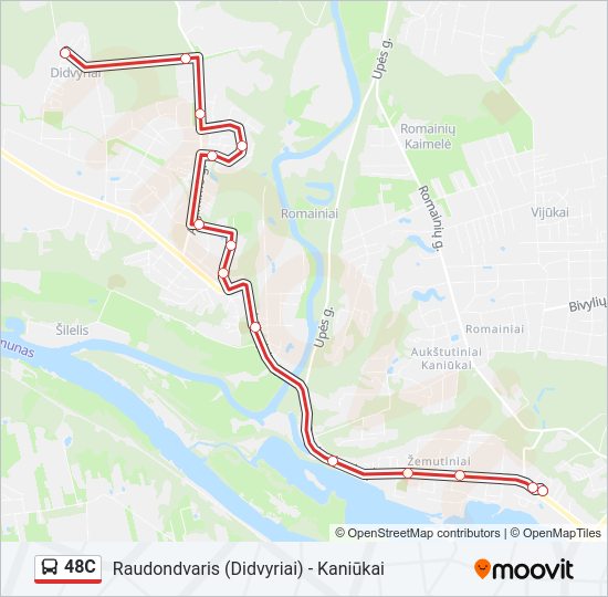Автобус 48C: карта маршрута