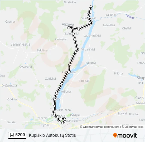 5200 Bus Line Map