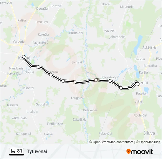 81 Bus Line Map
