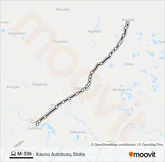M-336 Bus Line Map