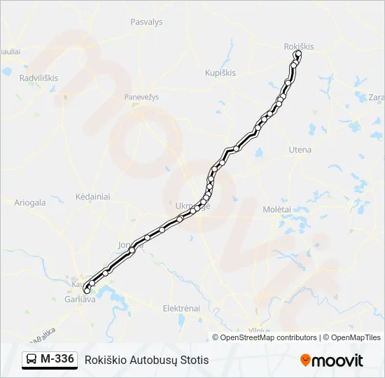 M-336 Bus Line Map