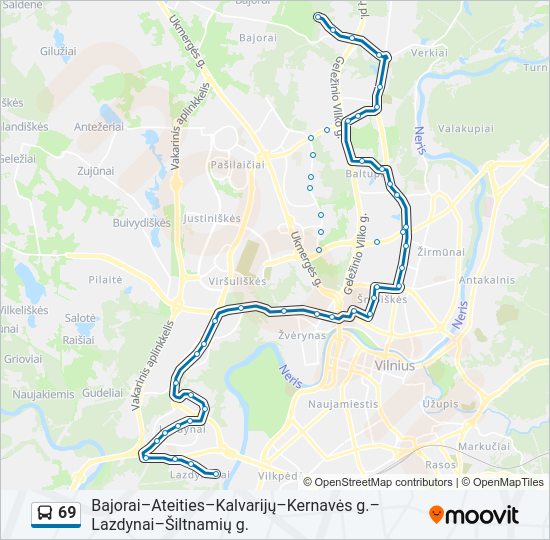 69  kelionės žemėlapis