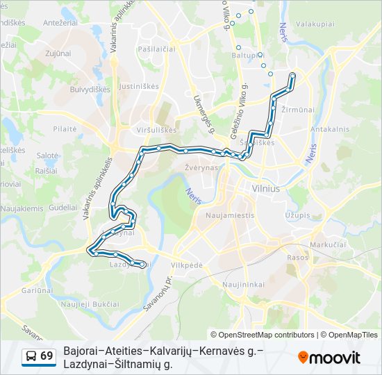 69  kelionės žemėlapis
