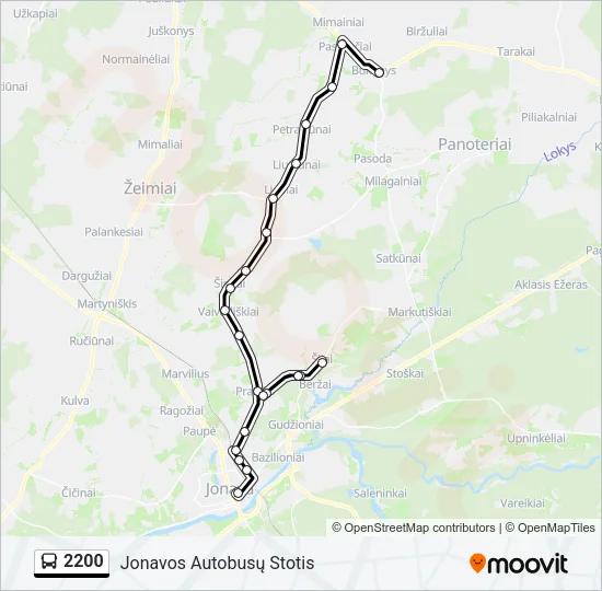 2200 Bus Line Map