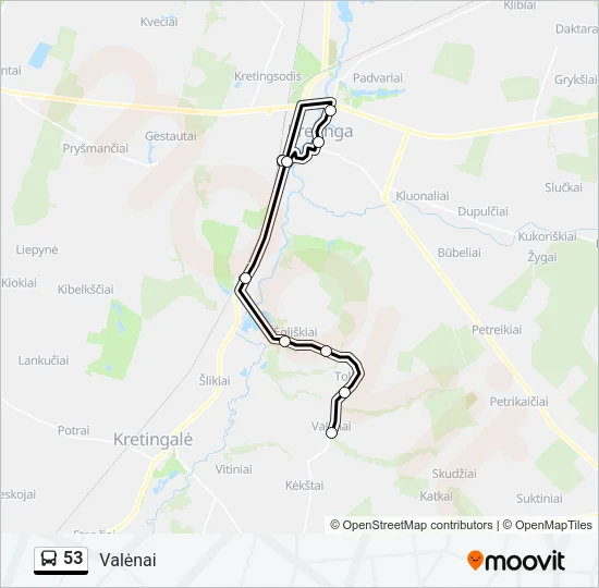53 Bus Line Map