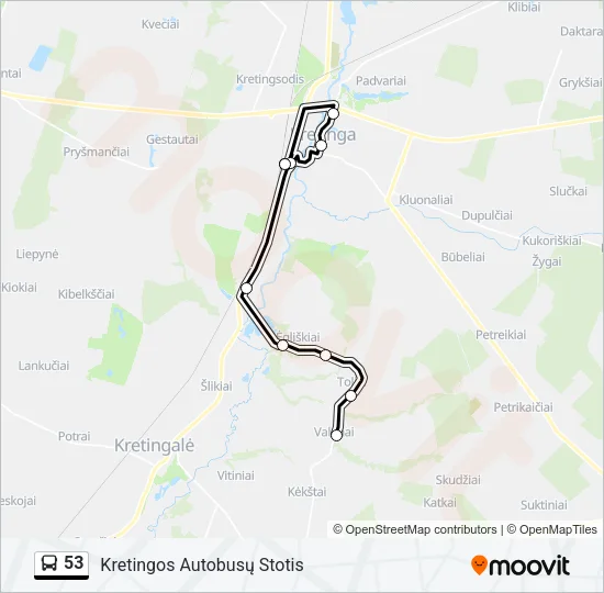 53 Bus Line Map
