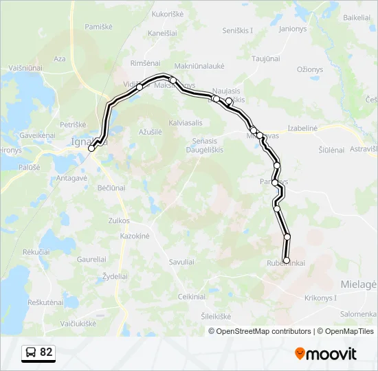 82 Bus Line Map
