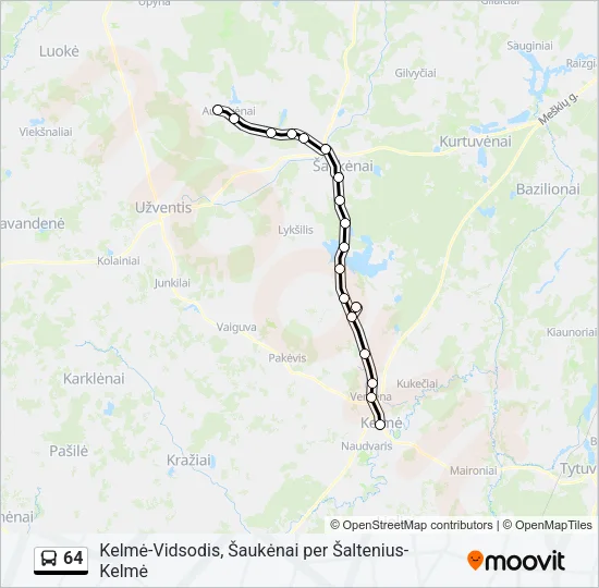 64 Bus Line Map