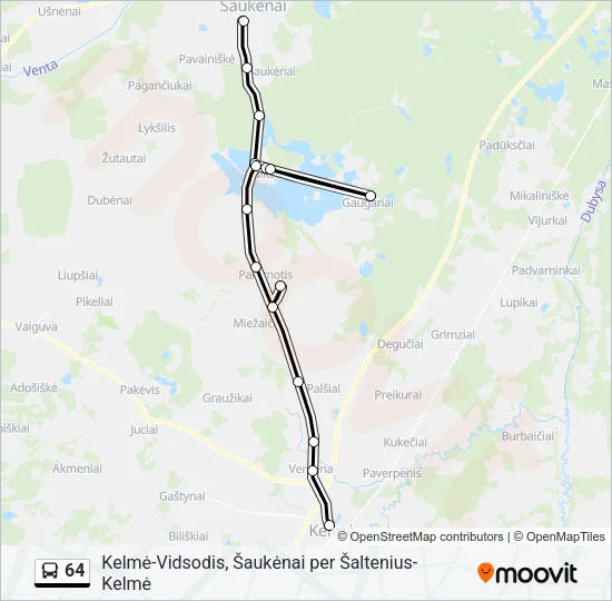 64 Bus Line Map
