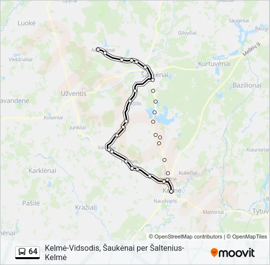 64 Bus Line Map