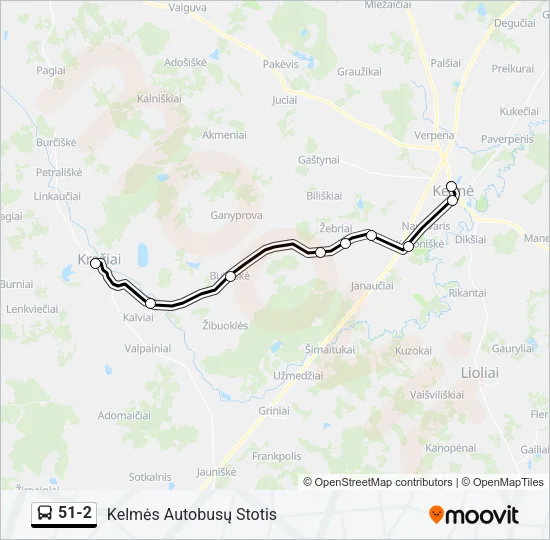 51-2 Bus Line Map
