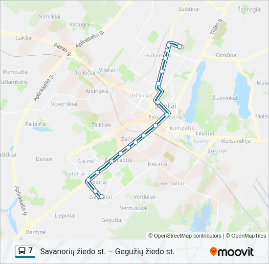 7 Bus Line Map