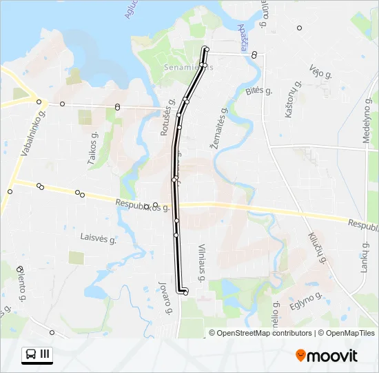 III Bus Line Map