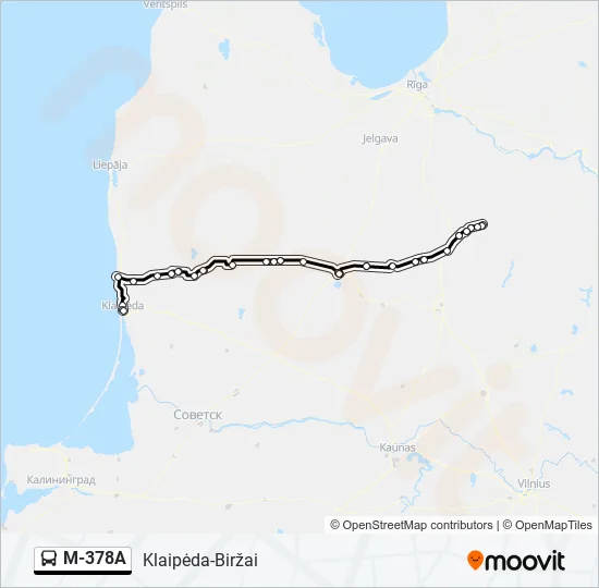 M-378A Bus Line Map