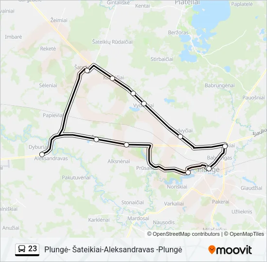 23 Bus Line Map