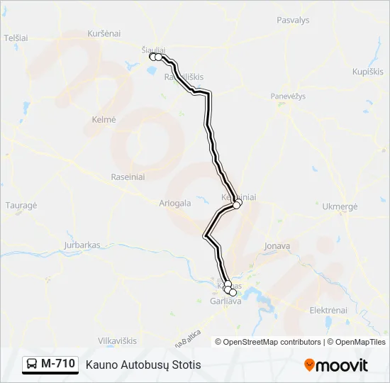 M-710 Bus Line Map