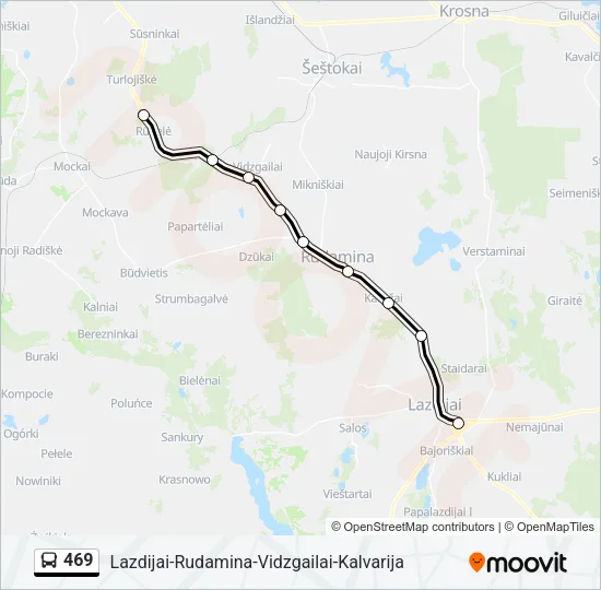 469 Bus Line Map